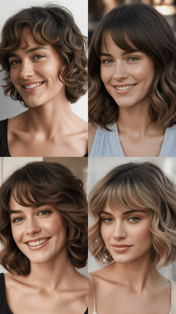 Wavy Bixie with Bangs