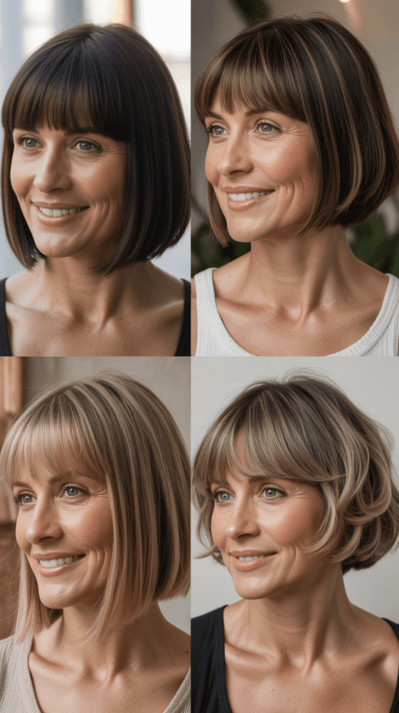 Blunt Cut Bob with Bangs