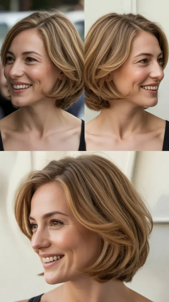 Chin-Length Cut with Volume at Temples