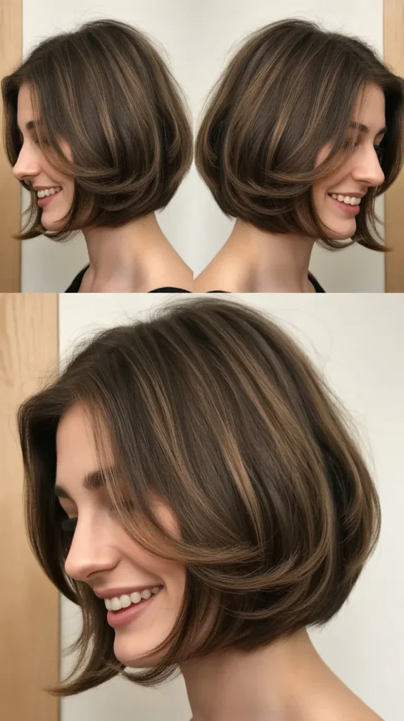  Layered Bob with Rounded Perimeter