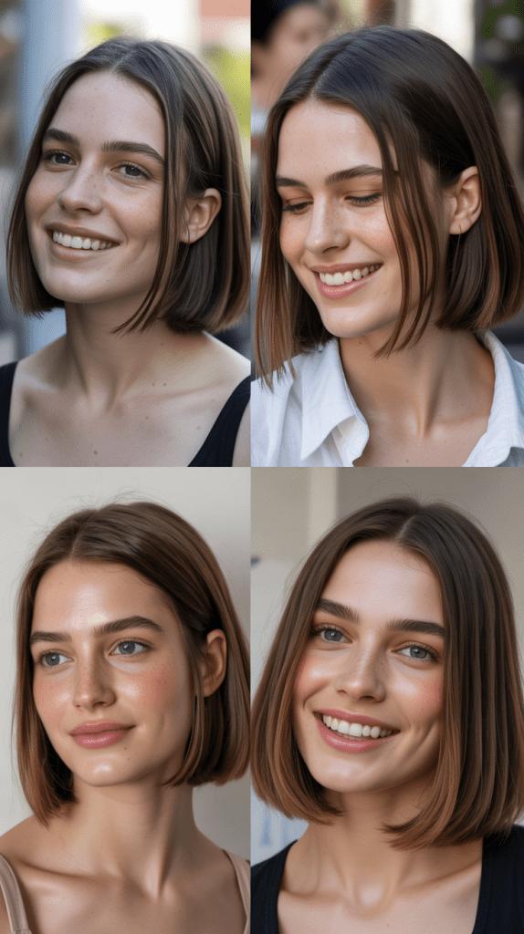 Blunt Cut with Center Part