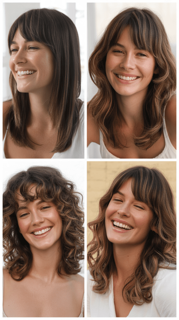 Side-Swept Bangs with Long Layers