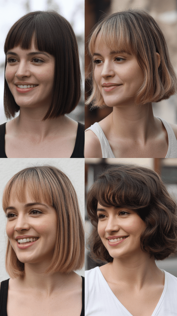 Chin-Length Bob with Bangs