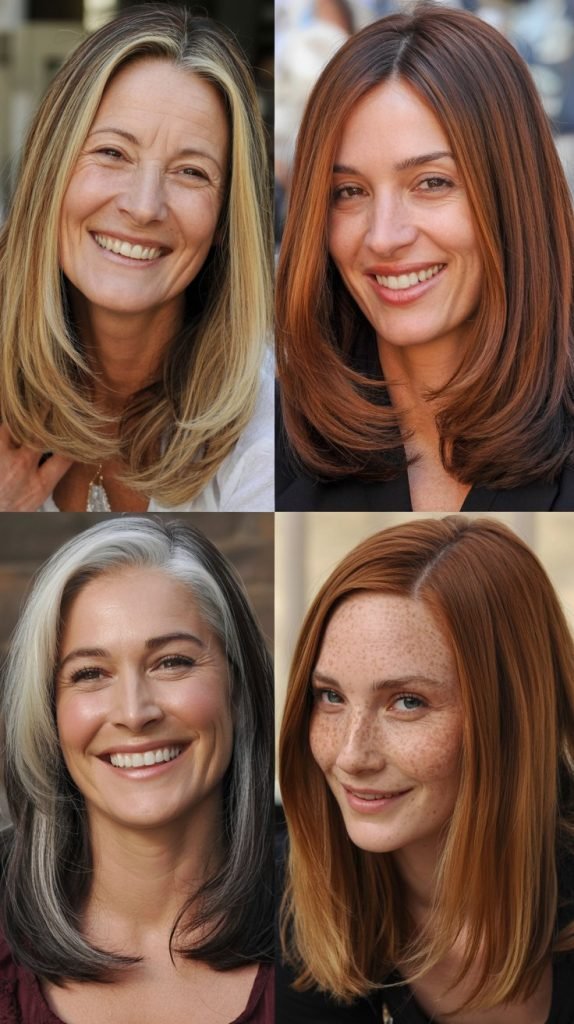 Long Straight Cut with Center Part