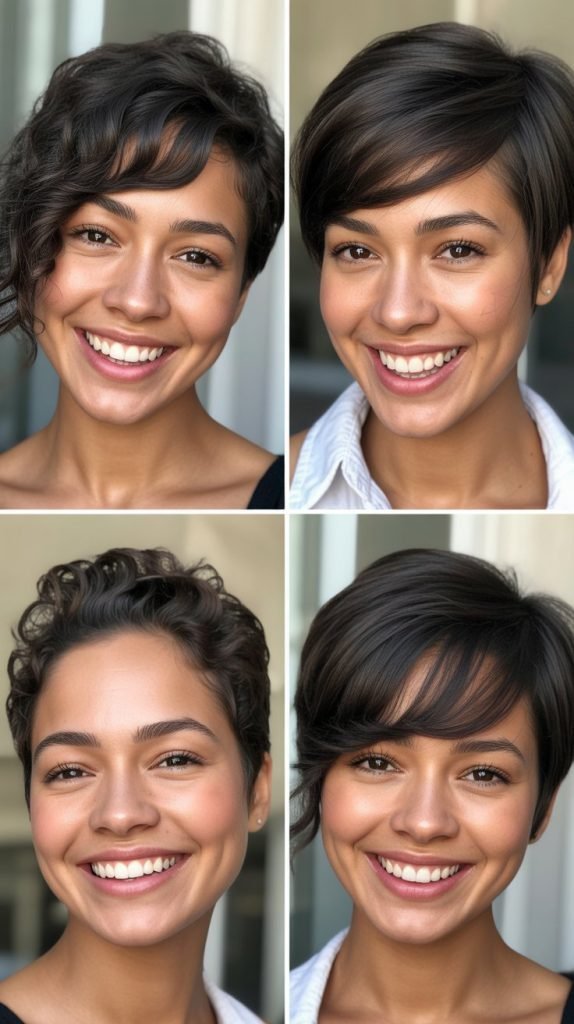 Graduated Pixie with Swooped Fringe