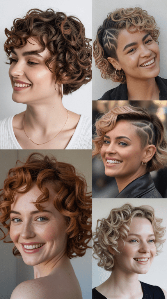 Curly Shag with Bangs