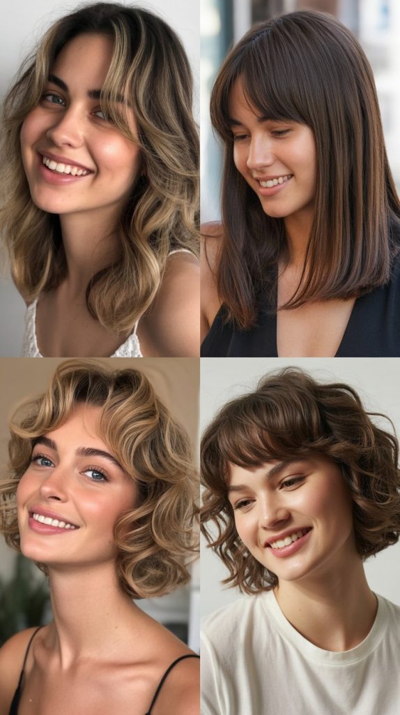 Chin-Length Lob with Long Wispy Bangs