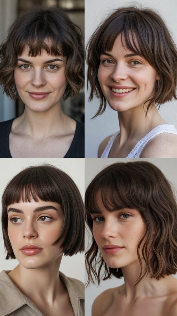  Thick Blunt Bangs with Textured Ends