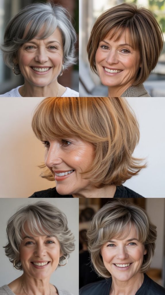 Stacked Bob with Wispy Fringe