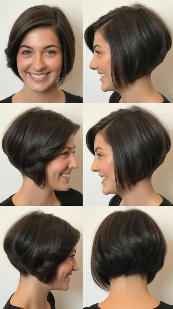 Inverted Bob with Stacked Back