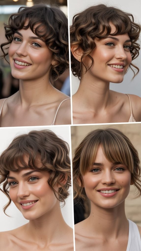  Soft Wispy Bangs with Loose Curls