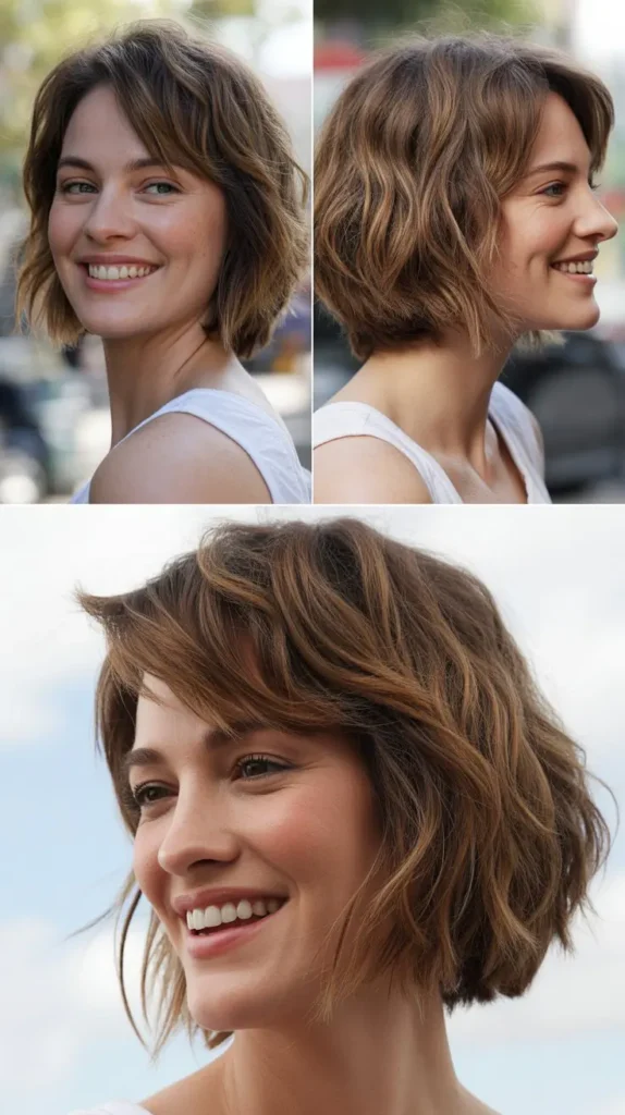 Chin-Length Cut with Deep Side Part