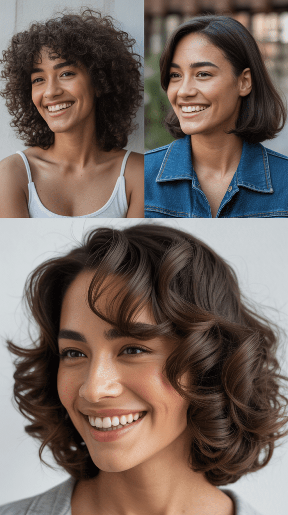 V-Cut Layers With Side-Swept Curtain Bangs
