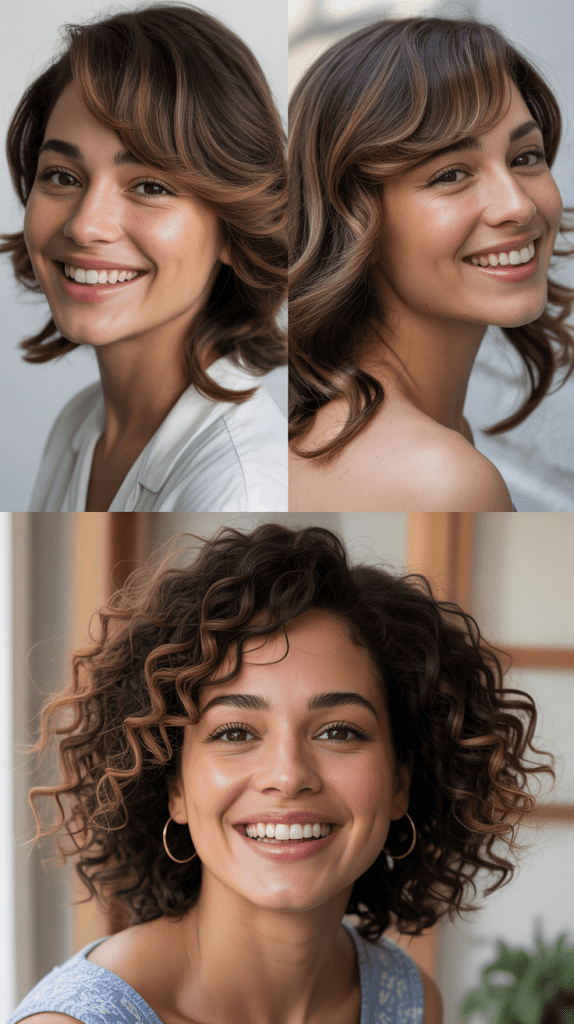 Swoopy Side Bangs With Ribbon Layers