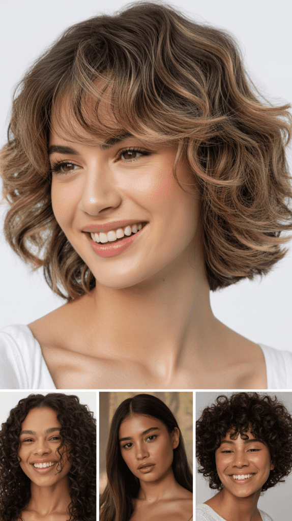 Tousled Lob With Curtain Bangs