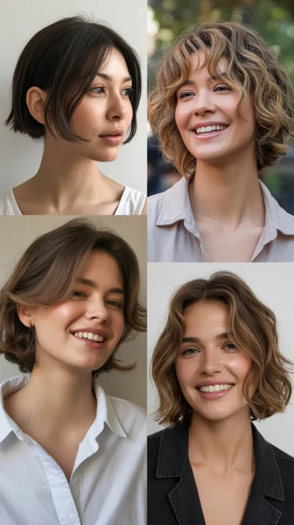 Chin-Length Cut with Crown Layers