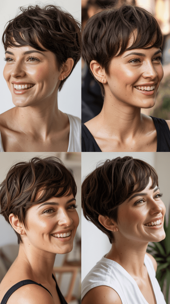 The Pixie Cut with Long Bangs
