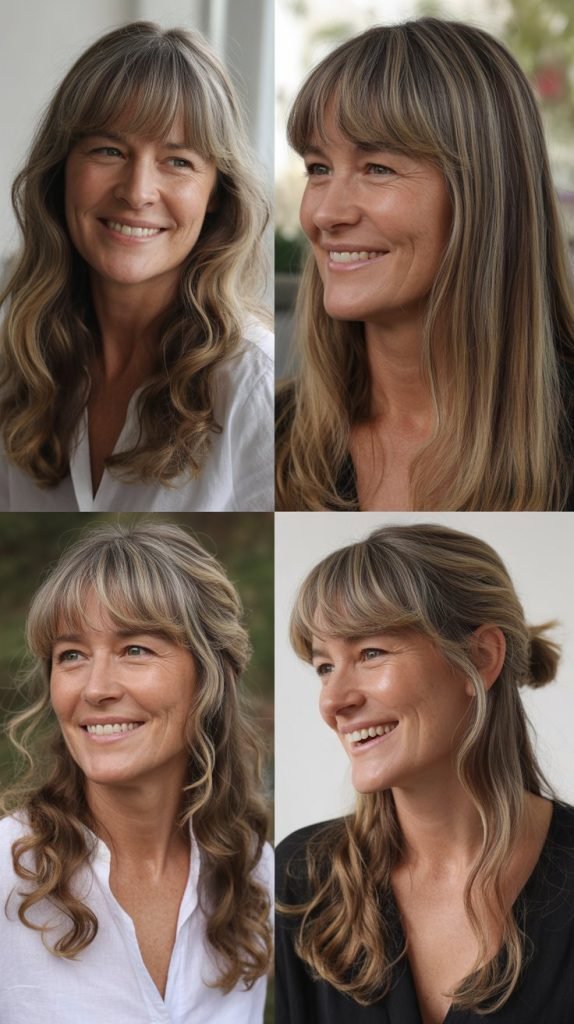 Curtain Bangs with Long Hair