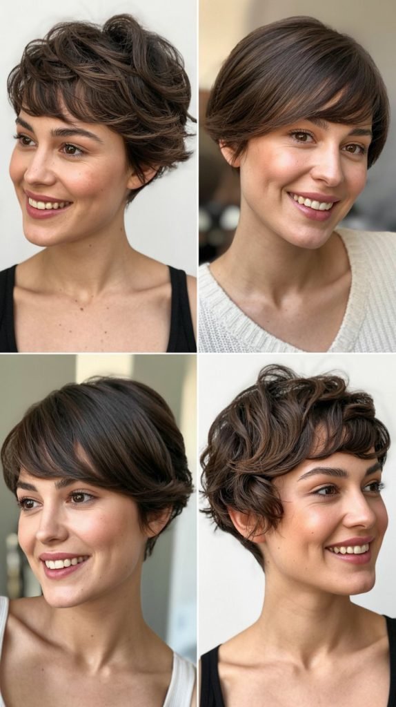 Textured Pixie-Bob with Choppy Bangs