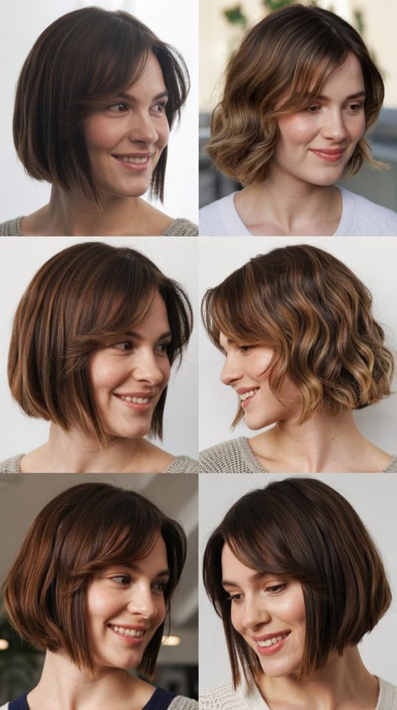  Asymmetrical Long Bob with Side Bangs