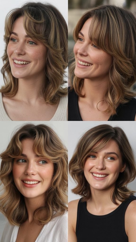 Curtain Wispy Bangs With Medium Layers