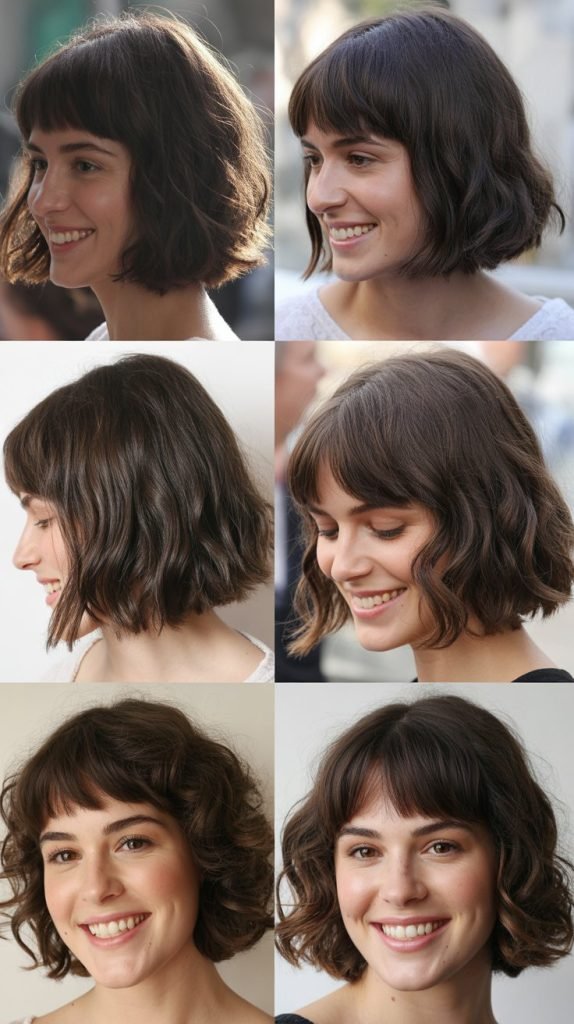 Textured Bob with Curtain Fringe