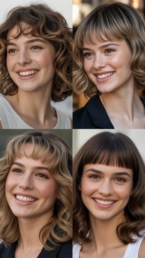 Baby Bangs with Medium Waves