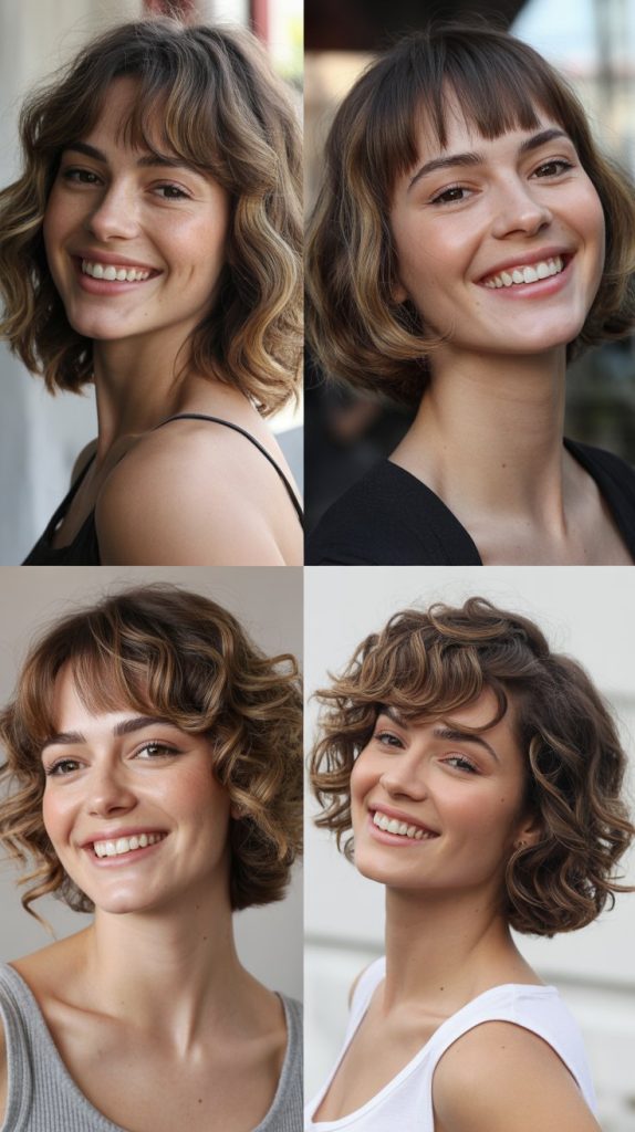Chin-Length Inverted Bob with Choppy Bangs