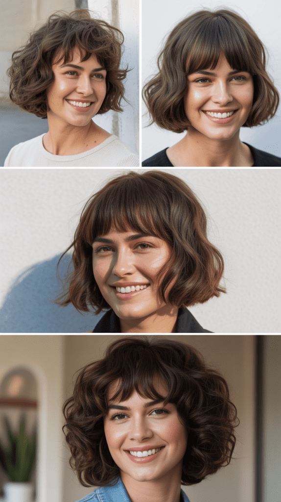 Modern Mullet-Inspired Bob With Choppy Bangs