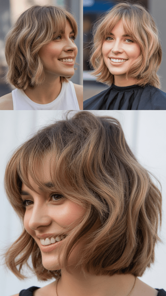 Choppy Bob with Wispy Bangs and Invisible Layers