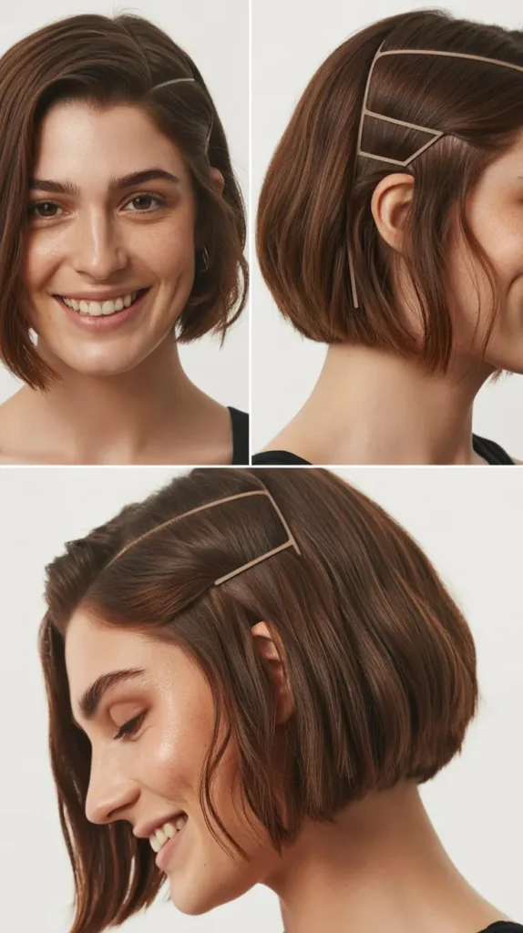 Chin-Length Bob with Geometric Lines