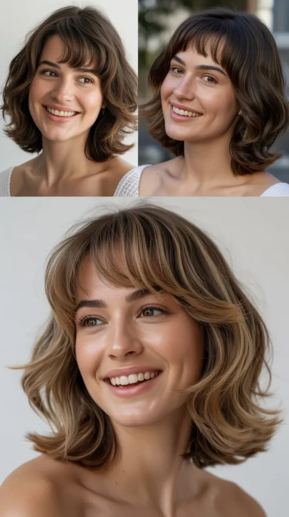 Soft Layers with Rounded Bangs