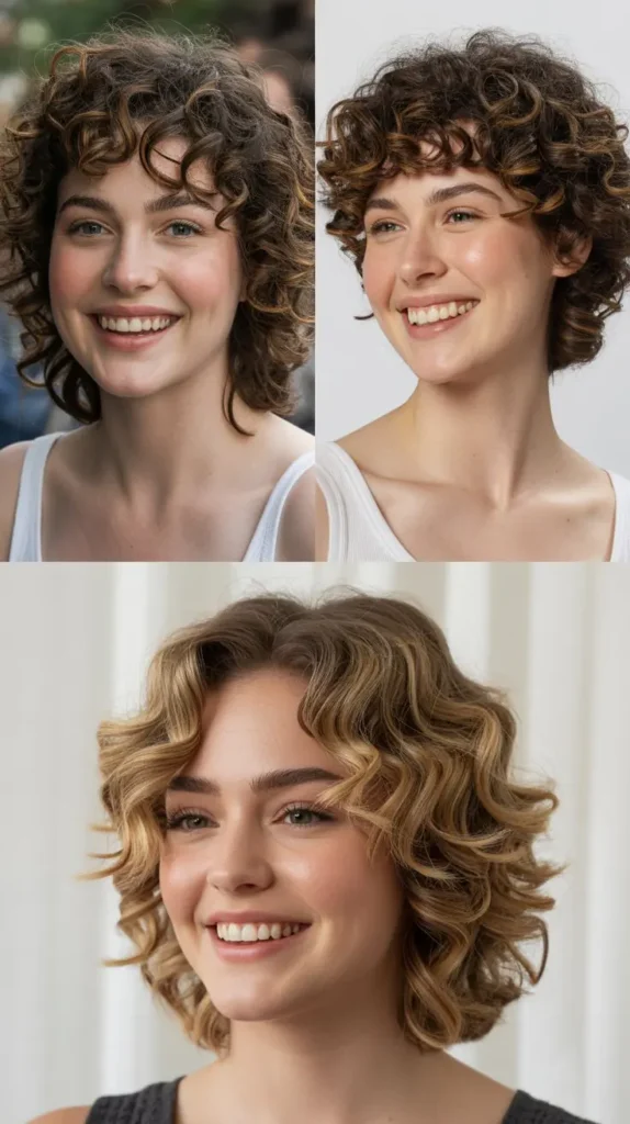  Voluminous Crown with Chin-Length Curls