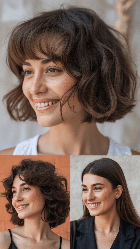  Soft Shaggy Lob With See-Through Bangs
