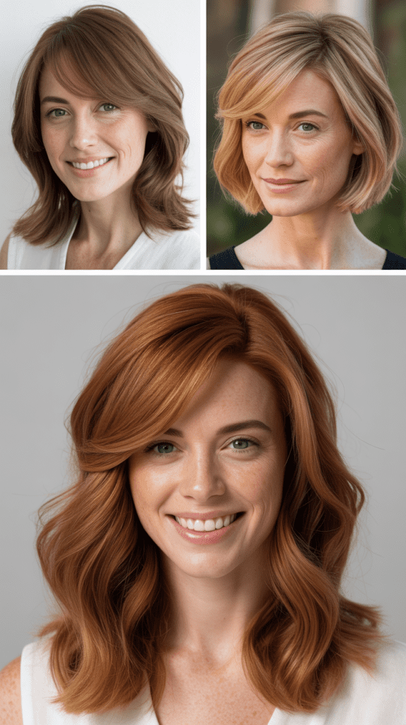 Side Bangs With Diagonal Layers