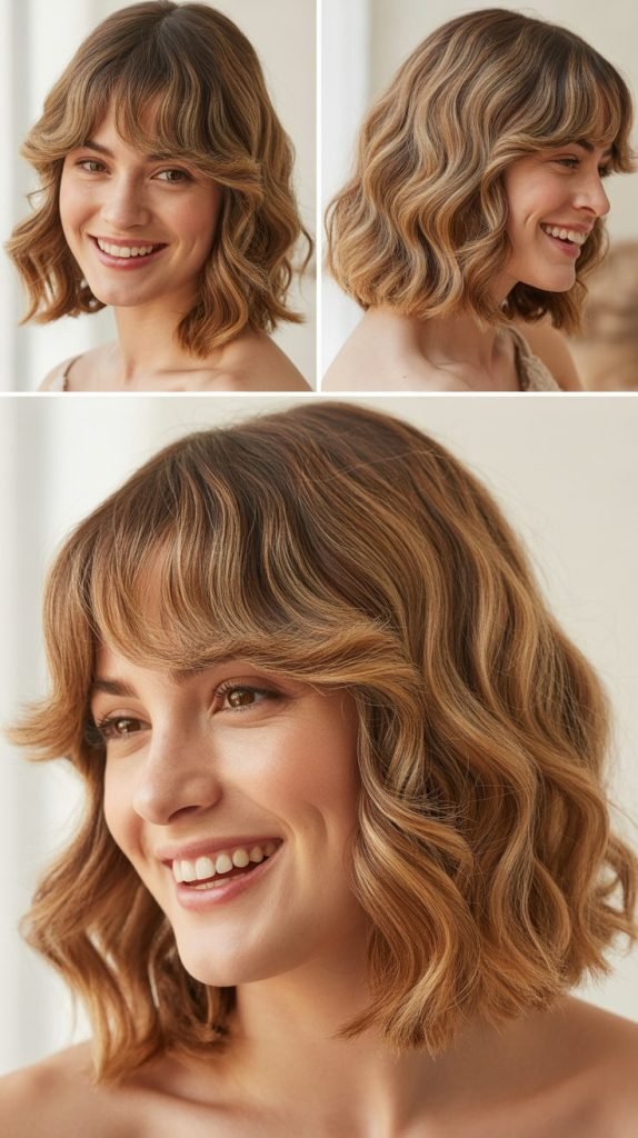 Medium Bob with Side-Swept Full Bangs