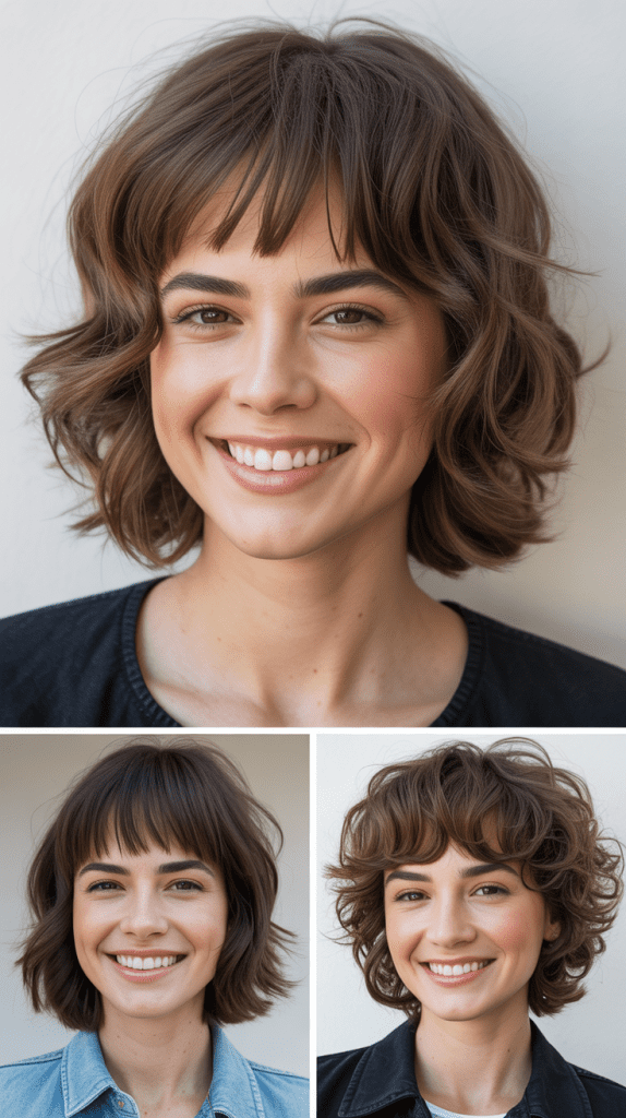 Choppy Midi Cut with Baby Bangs