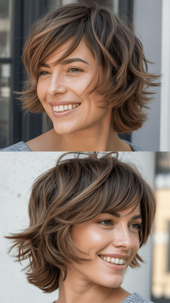 Modern Shag With Contemporary Side Bangs