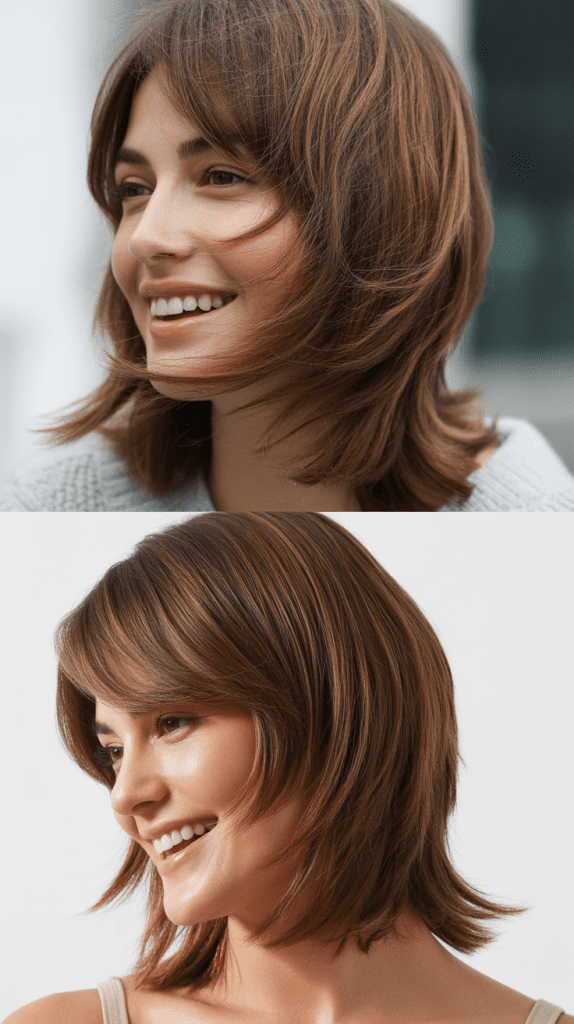 Precision Layers With Sharp Side Bangs