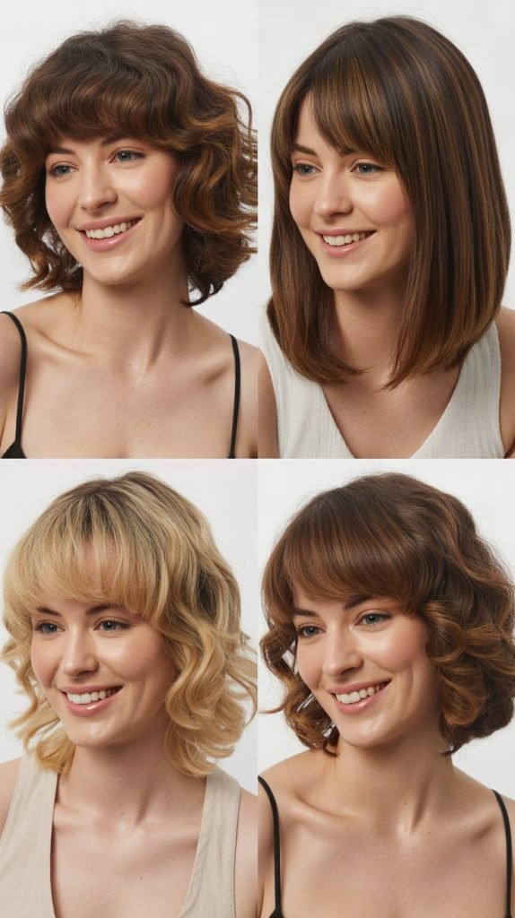 Arched Bangs With Cascading Layers