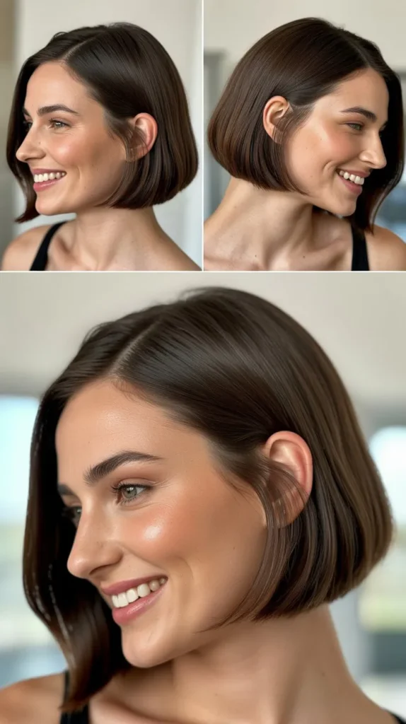 Sleek Bob with Tucked Behind Ear