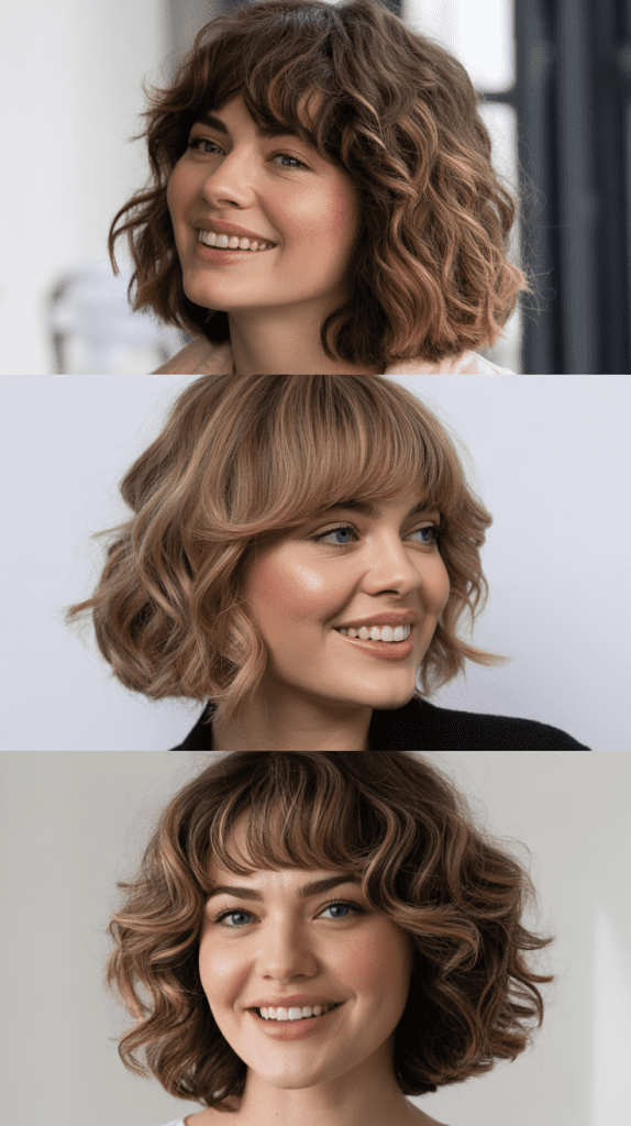 Wavy Bob With Bardot Bangs