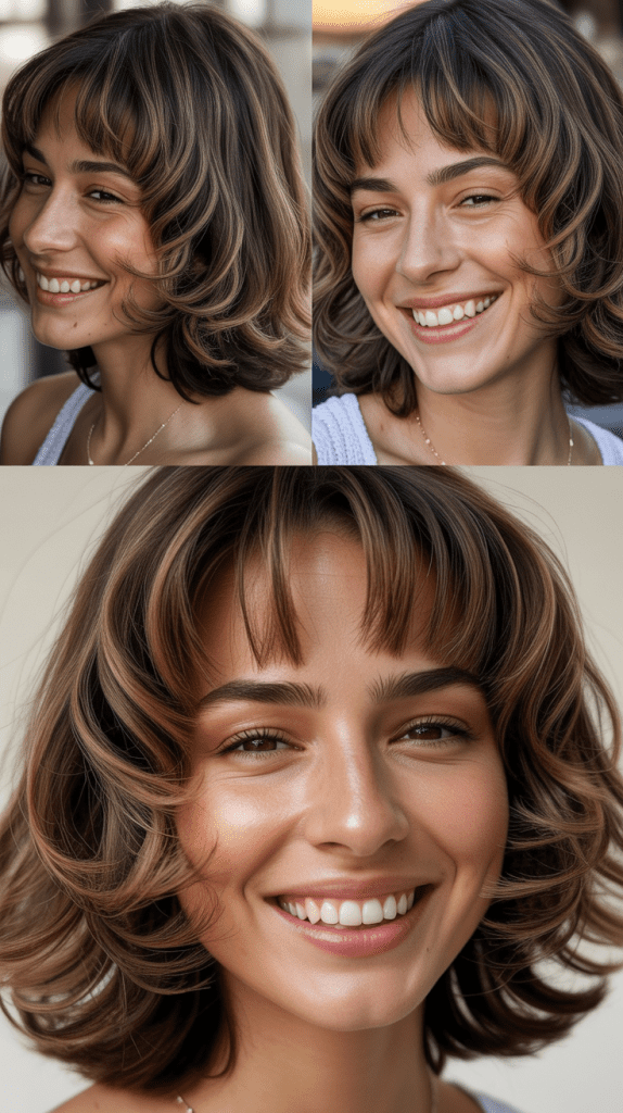 Arched Curtain Bangs With Lived-In Layers