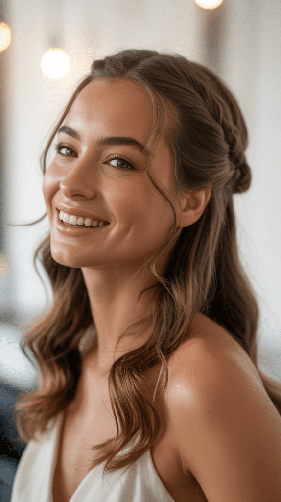 Knotted Half-Up Style