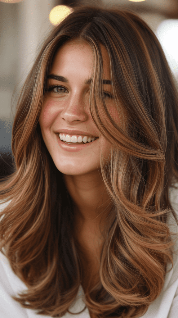 Layered With Caramel Balayage