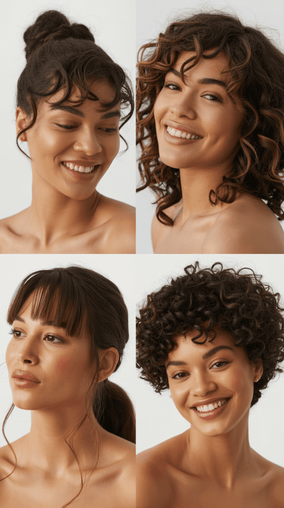 Twisted Low Bun with Wispy Bangs