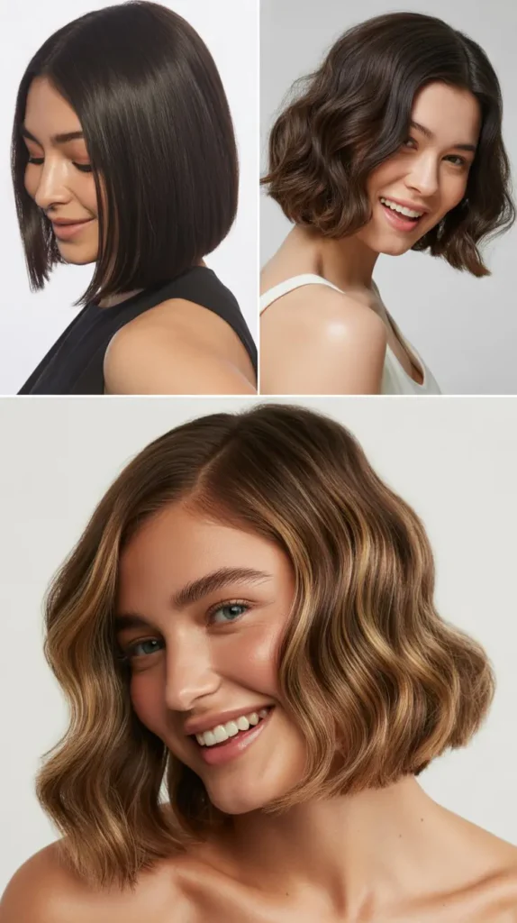 Chin-Length Bob with Glossy Finish