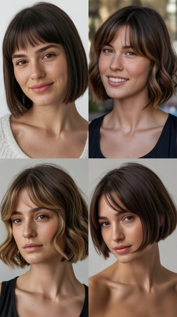 Sleek Bob With Baby Bangs