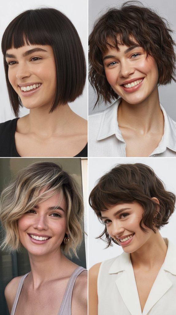  Razor-Cut Bob With Choppy Fringe