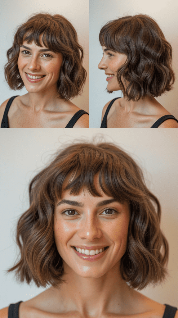 Wavy Bob With Textured Fringe